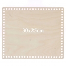 Korbboden aus Holz 30 x 25 cm