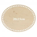 Korbboden aus Holz  Oval 20 x 15 cm