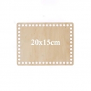 Korbboden aus Holz 20 x 15 cm